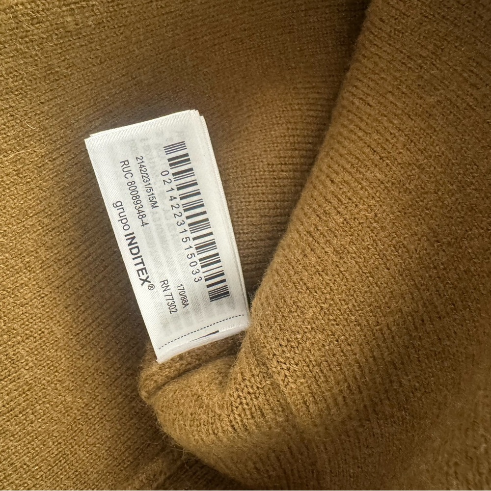 ZARA ZIP-UP CARDIGAN OLIVE GREEN MEDIUM - Picture 9 of 10